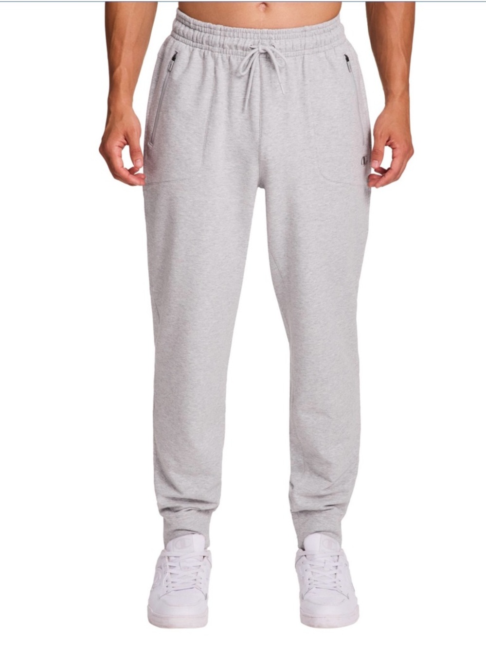 Men's Light Gray Drawstring Jogger Pants